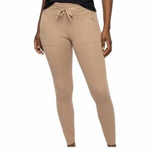 Travis Mathew Womens Beyond The Coast Jogger Pants Small Tan Drawstring